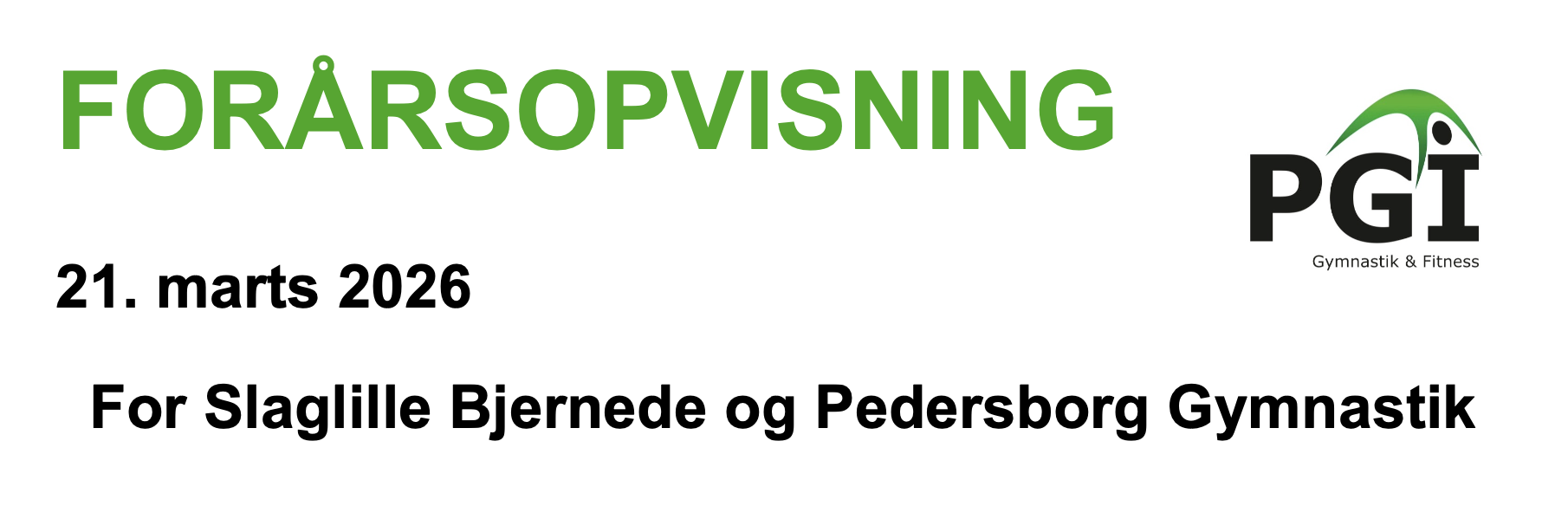 PGI opvisningsprogram 2026